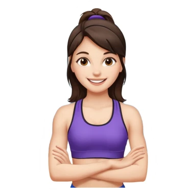 Brunette fair skin girl gym sticker
