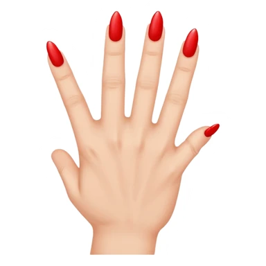 Middle finger with red nail polish on it sticker