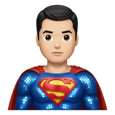 Superman with Sequin Outfit sticker