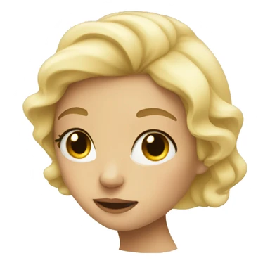 blonde girl in love sticker