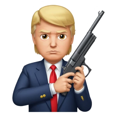 Donald trump with a gun sticker