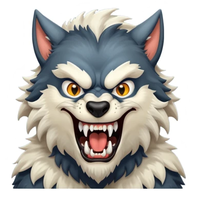 Werewolf – Furry wolf-man mid-roar sticker