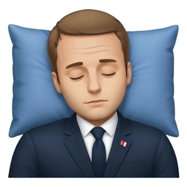 Macron entrain de dormir sticker