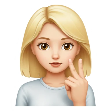 uma menina loira dando dedo  sticker