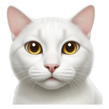 white cat with hetorochromia sticker