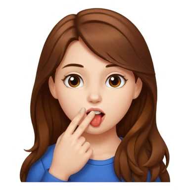 Una chica mordiendo su dedo  sticker