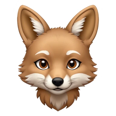 Sitting coyote pup cute  sticker