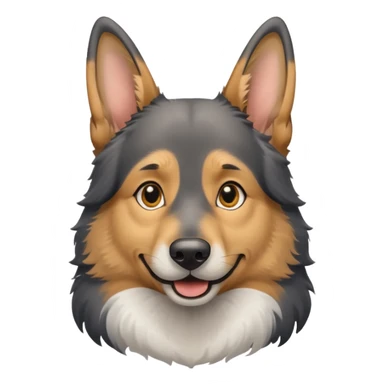 German Shepherd in snow ios emoji sticker