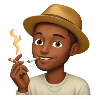 A guy smokin weed  sticker