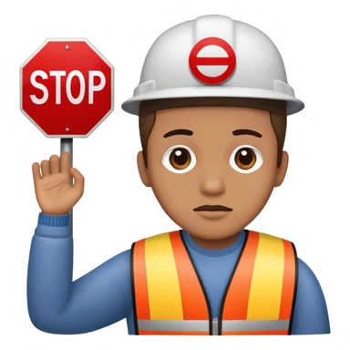 A stop sign person  sticker