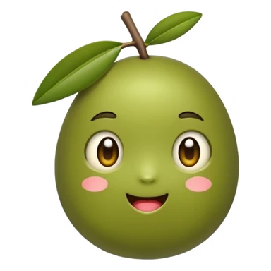 a sticker of a cute olive sticker