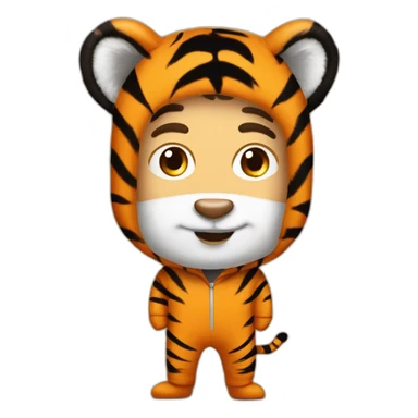 Mark Rutte in a tiger onesie sticker