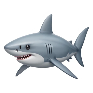 Shark with star eyes  sticker