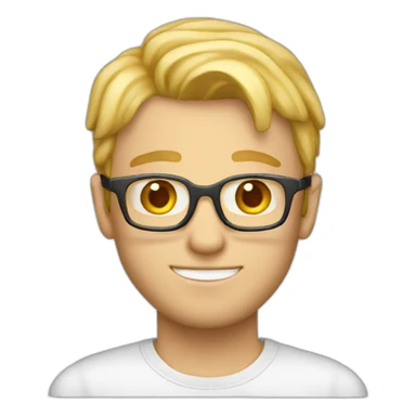 Blond man programmer big hazelnut sticker