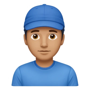 blue tennis hat and blue tshirt man sticker