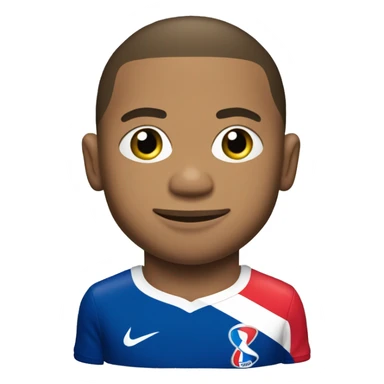 Mbappe with the jersey of france for euro 2024 sticker