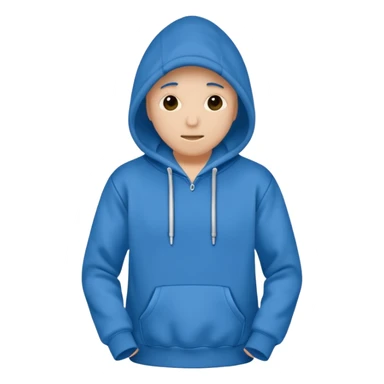 hoodie blu no laces no faces sticker