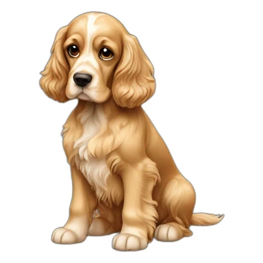 Dog-english-cocker-spaniel-full-body-golden sticker