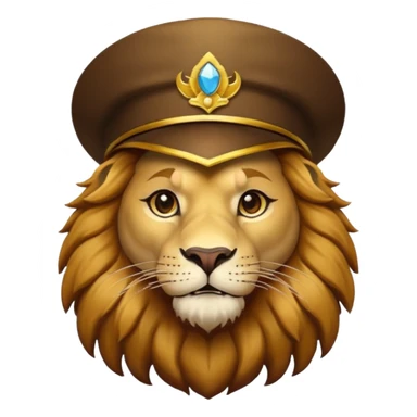 lion wearing hat sticker