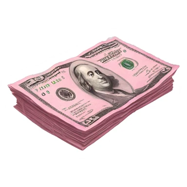 Pink money sticker