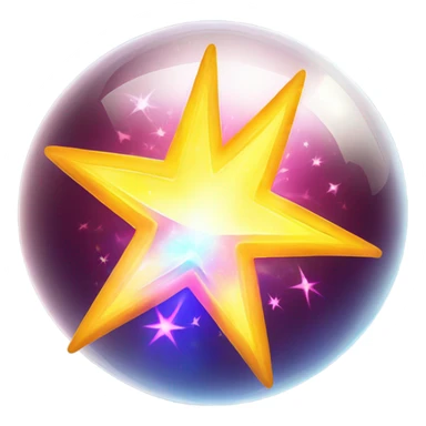 astral projection explosive star contained inside a ball sticker