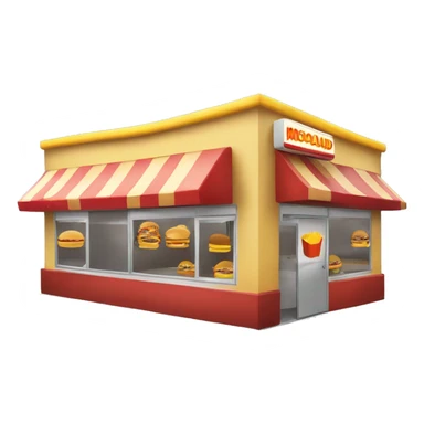 Fast food restaurant outside McDonald  sticker