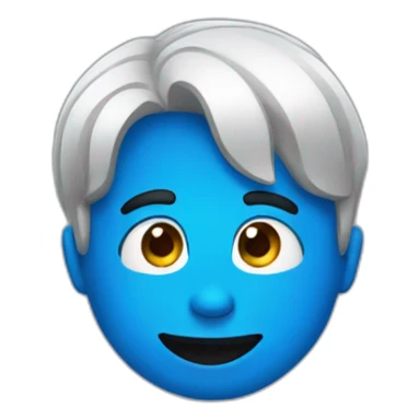 Blue snapchat character sticker