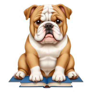 bulldog ingles library sticker
