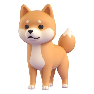 shiba inu standing, sad sticker