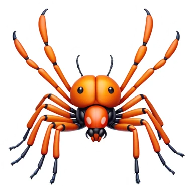 3D iPhone style emoji of a cute bug, colorful and detailed, six legs, shiny exoskeleton, isolated on white background, soft shadows, high detail, playful and cute. sticker