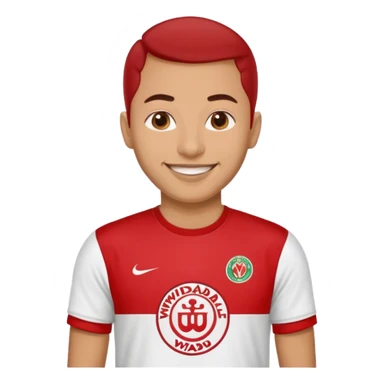 Create a emoji for a widad athletic club fan real t chirt sticker