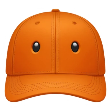 Orange baseball hat with nothing on it sticker