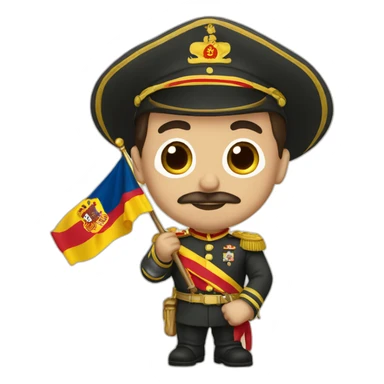 francisco-franco-holding-spanish-flag sticker