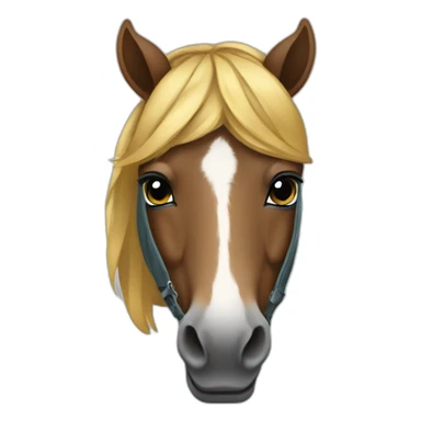 A horse wearing a hoodie sticker