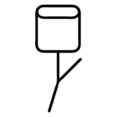 simple clear icon-like marshmallow on a wooden stick sticker