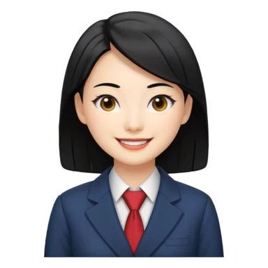 i need an image of a japanese woman analyst sticker