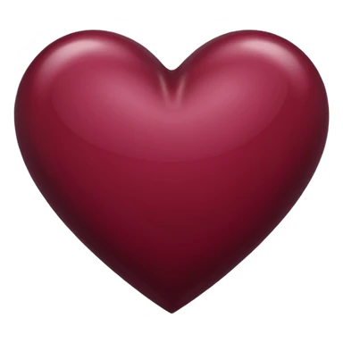 A deep bordeaux colored heart sticker