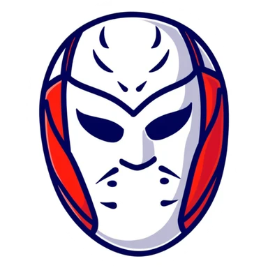 luchador mask in Milwaukee Bucks basketball team colors sticker