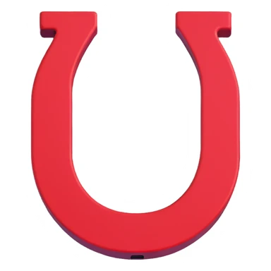 red horseshoe magnet sticker