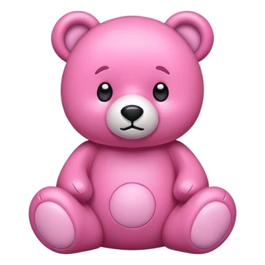 pink stuffed bear sticker