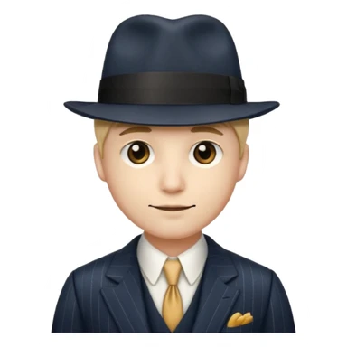 A person wearing a 1920s suit sticker