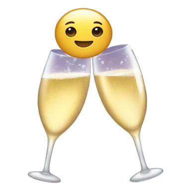 Sparkles and bubbles with champagne  sticker