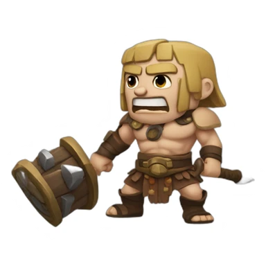clash of clan barbarian sticker