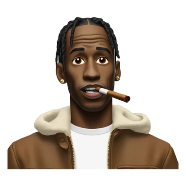 Travis Scott with a cigar sticker