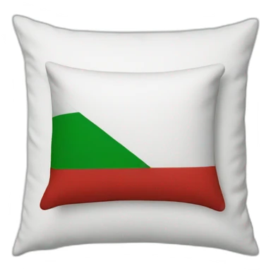 pillow with an italian flag sticker