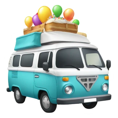 Campervan birthday sticker