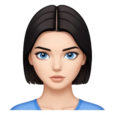 Kendall Jenner with blue eyes sticker