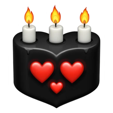emo heart with night sky and dark candles sticker