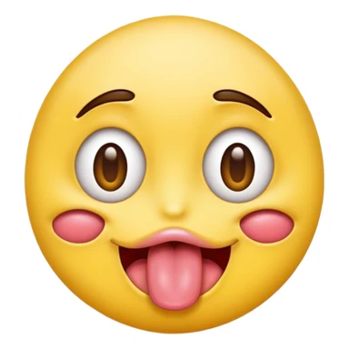 make a cross eyed esotropia emoji with tounge out sticker