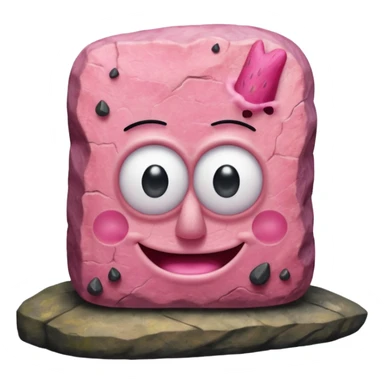 Patrick from SpongeBob on a rock  sticker